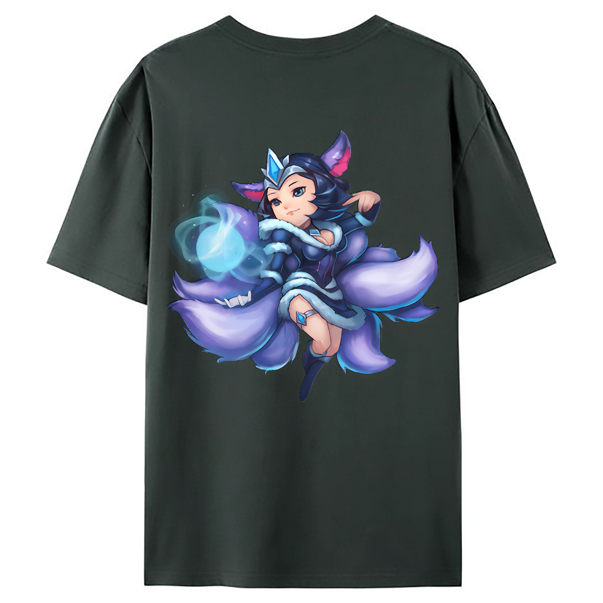 （画像用） リーグ・オブ・レジェンド League of Legends LOL 綿100％ メンズ半袖Tシャツ（バックプリント） 通気性